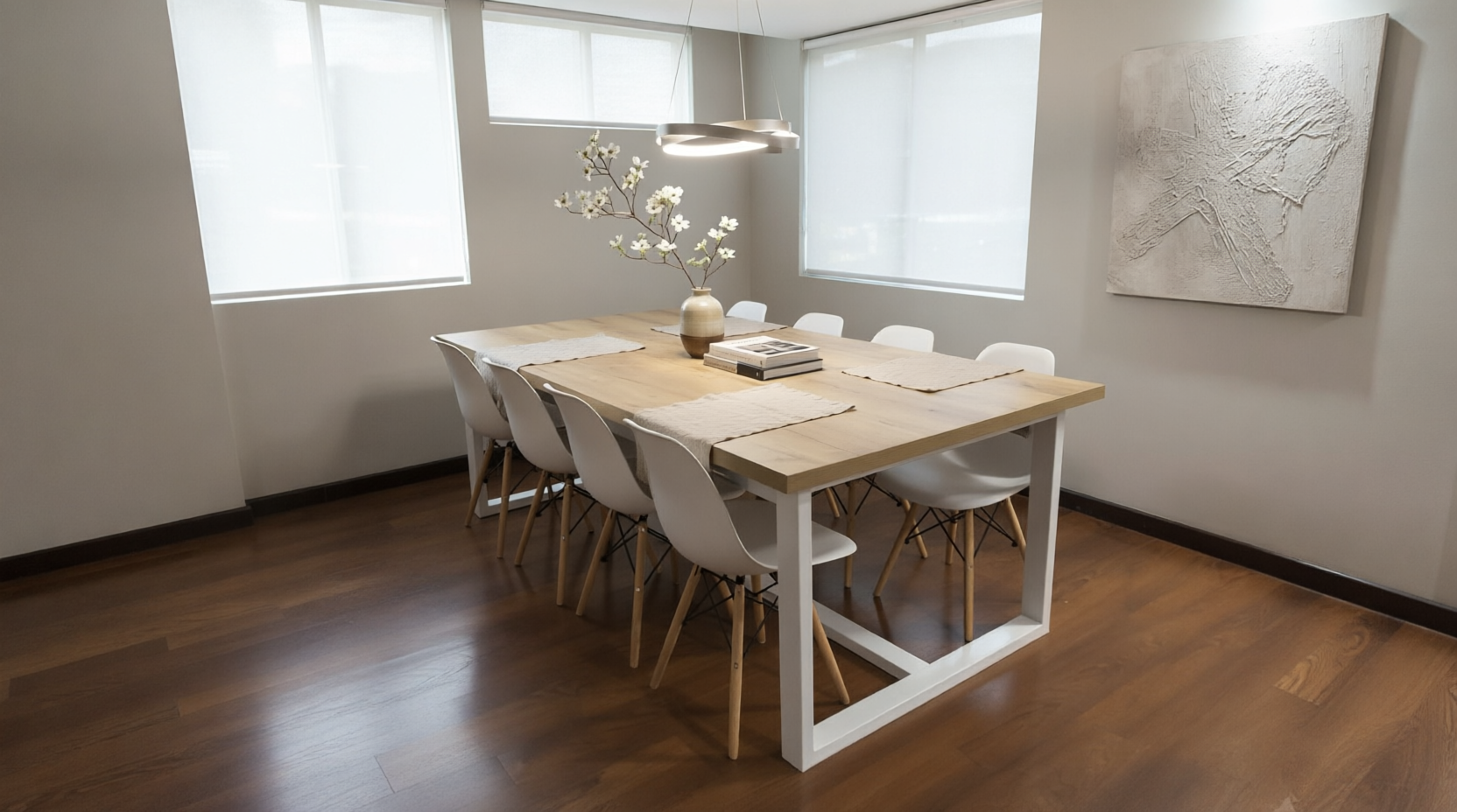 Comedor con mesa en roble fabricado por ARKIA911